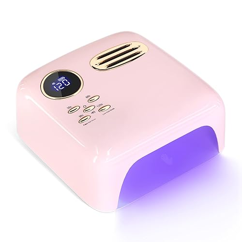 BETE Lámpara de uñas LED inalámbrica, secador de uñas inalámbrico, luz LED recargable de 72 W, 36 cuentas de gel portátil UV LED lámpara de uñas con