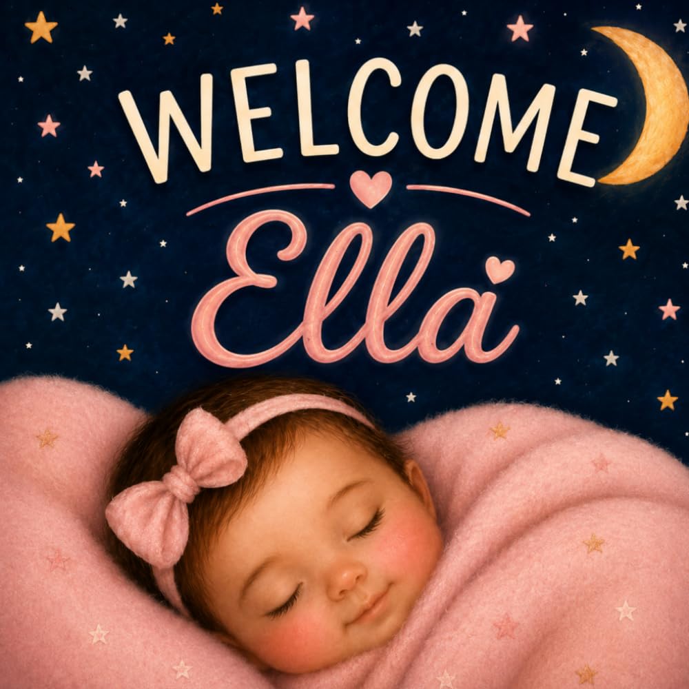 Welcome Ella: Personalized Baby Keepsake Book for Baby Ella (Three Hearts Personalized Baby and Toddler Books (Ella))