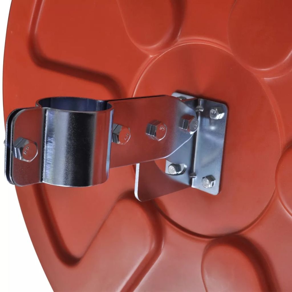 Miroir de signalisation convexe en plastique polycarbonate résistant aux intempéries Miroir de surveillance panoramique pour confondre garage, entrées de cour orange 60 cm Outdoor