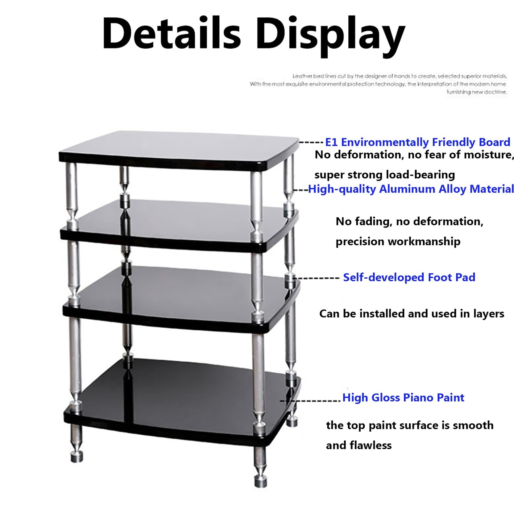 Ste nd - Estante esquinero para consola giratoria con estantes AV Ma Tower o Rack (59 x 49 x 83 cm), perfecto para cine en casa