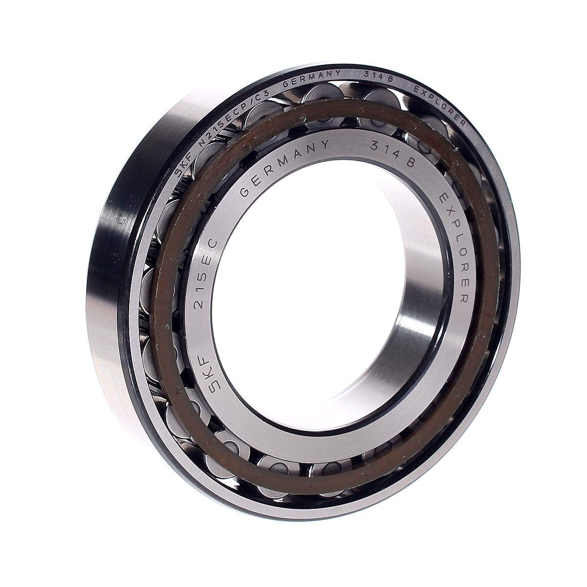 SKF Roulement à rouleaux cylindrique, rangée simple, Bague extérieure amovible, droite, droite Alésage, haute capacité, C3 Clearance, Polyamide/Nylon Cage, métrique, 75mm Bore, 130mm OD, 25mm Width, 1
