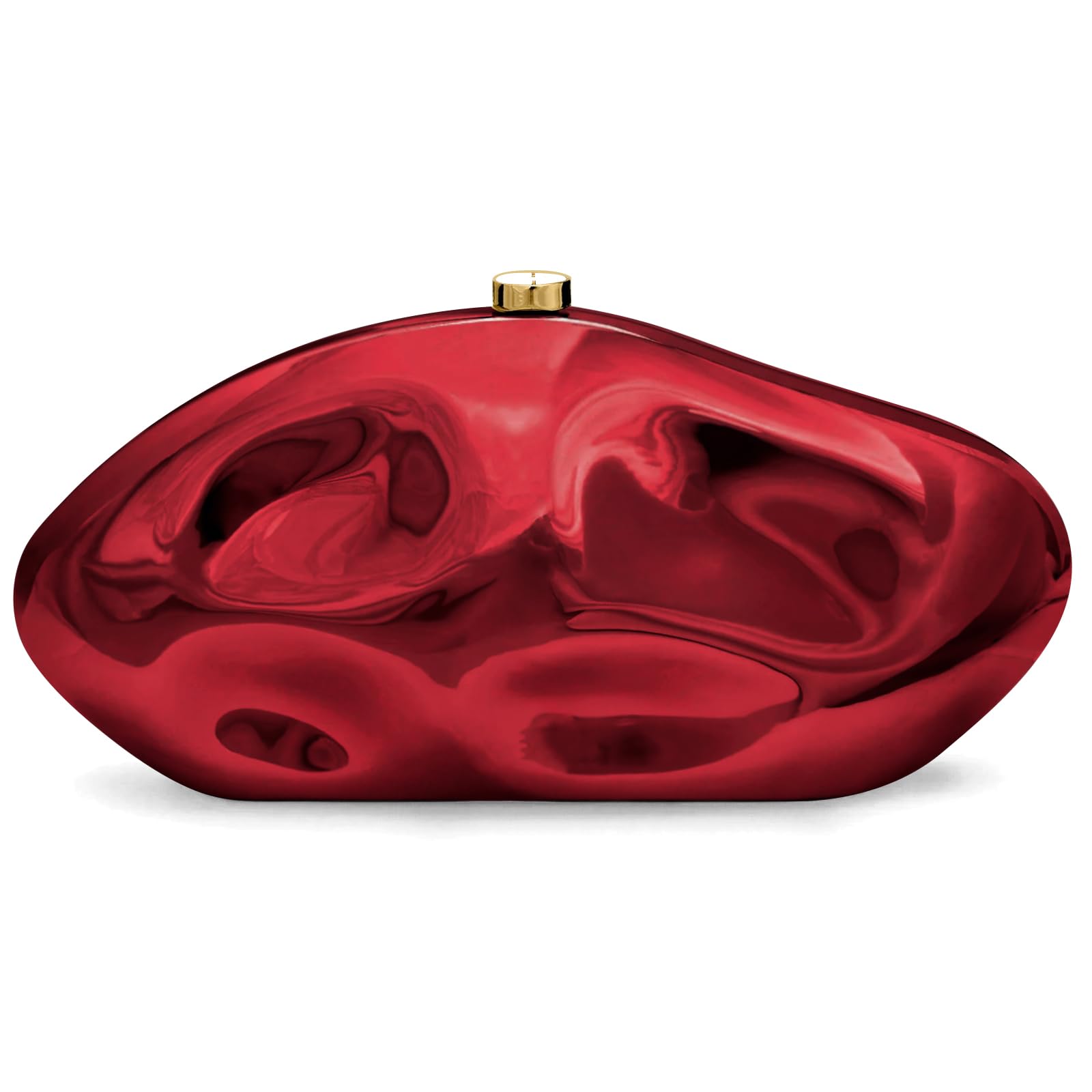 Acrylic Clutch Purse for Women Evening Bag, Irregular Shell Acrylic Purse Box Clutch with Chain for Party Wedding Prom