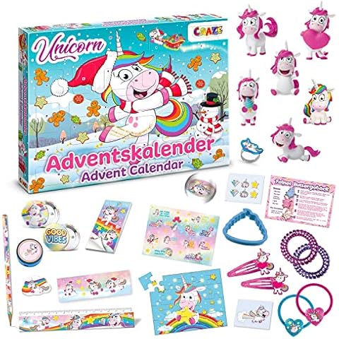 CRAZE UNICORN Einhorn Adventskalender 2022 Kinder - Weihnachtskalender für Mädchen Cover