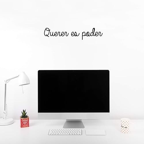 Miniatura 2 de Querer ES Poder / Will is Power - Calcomanía de vinilo para pared, 4 x 18 pulgadas, calcomanía inspiradora positiva de moda en español para