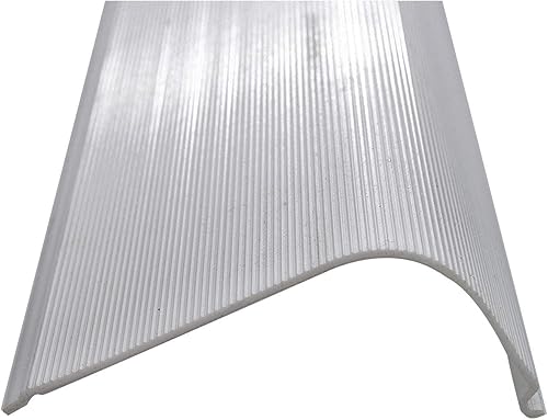 Beam Lighting - Repuesto de cubierta de luz para debajo del gabinete, difusor acrílico acanalado blanco (curvo, 18 pulgadas)