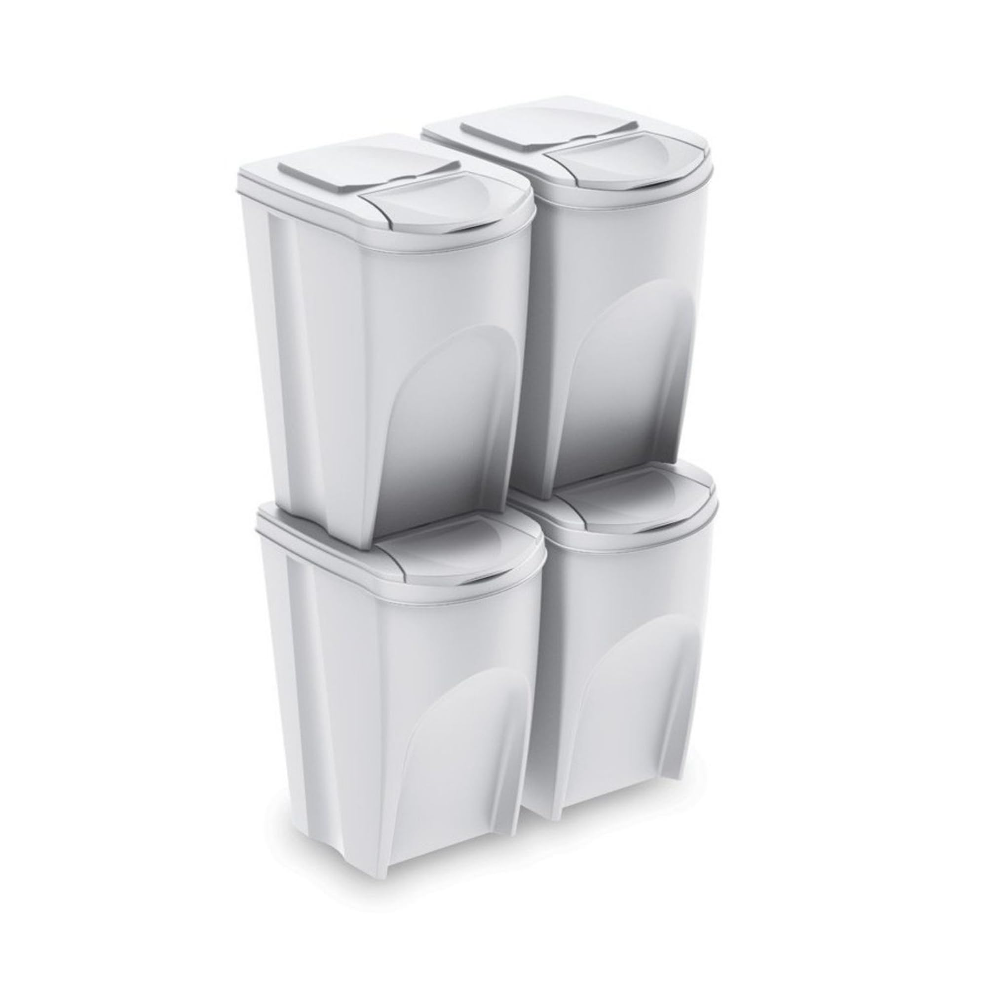 SORTIBOX kosz na śmieci zestaw 4x35l - ashen