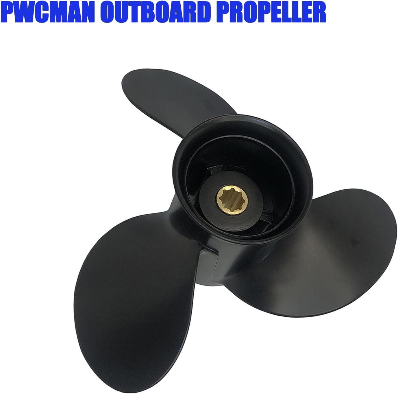 Aluminum Outboard Prop 8 Spline Tooth, 3 Blade, Fit Mercury Outboard 6HP 8HP 9.9HP 10HP 15HP, 2-Stroke or 4-Stroke, RH