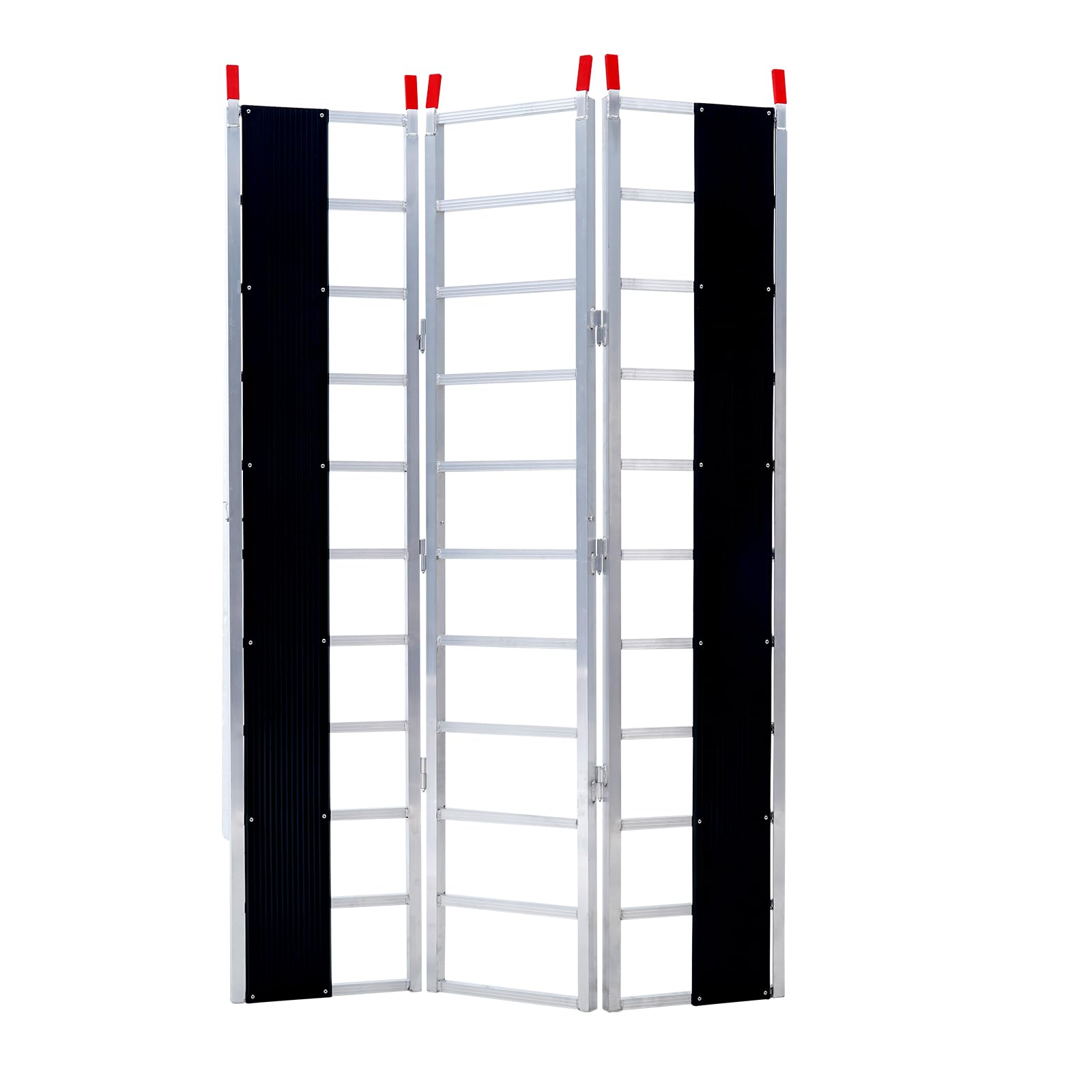 VEVOR Rampe in Alluminio Pieghevoli 216x137,5 cm, Rampa di Carico Capacità 680,4kg, Rampa di Accesso per Moto, Fuoristrada, Rimorchio, ATV, UTV, Trattore, 3 Pezzi, Rampa 3 Pezzi per Trasporto