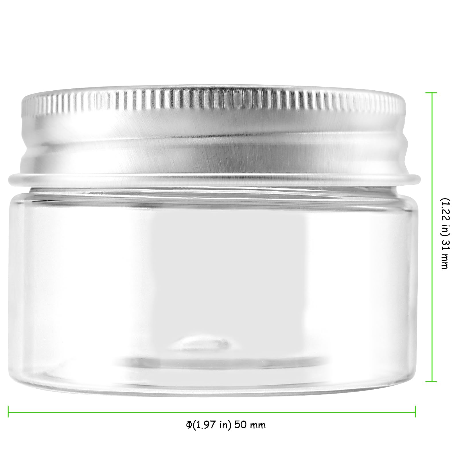 50 Barattoli In Plastica Trasparente 30ml Con Tappo In Alluminio: Perfetti Per Campioni E Fai Da Te