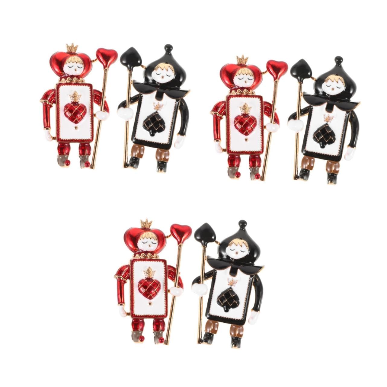 Broche épingles mains coeur Beavorty, un cadeau symbolique rouge en alliage de zinc