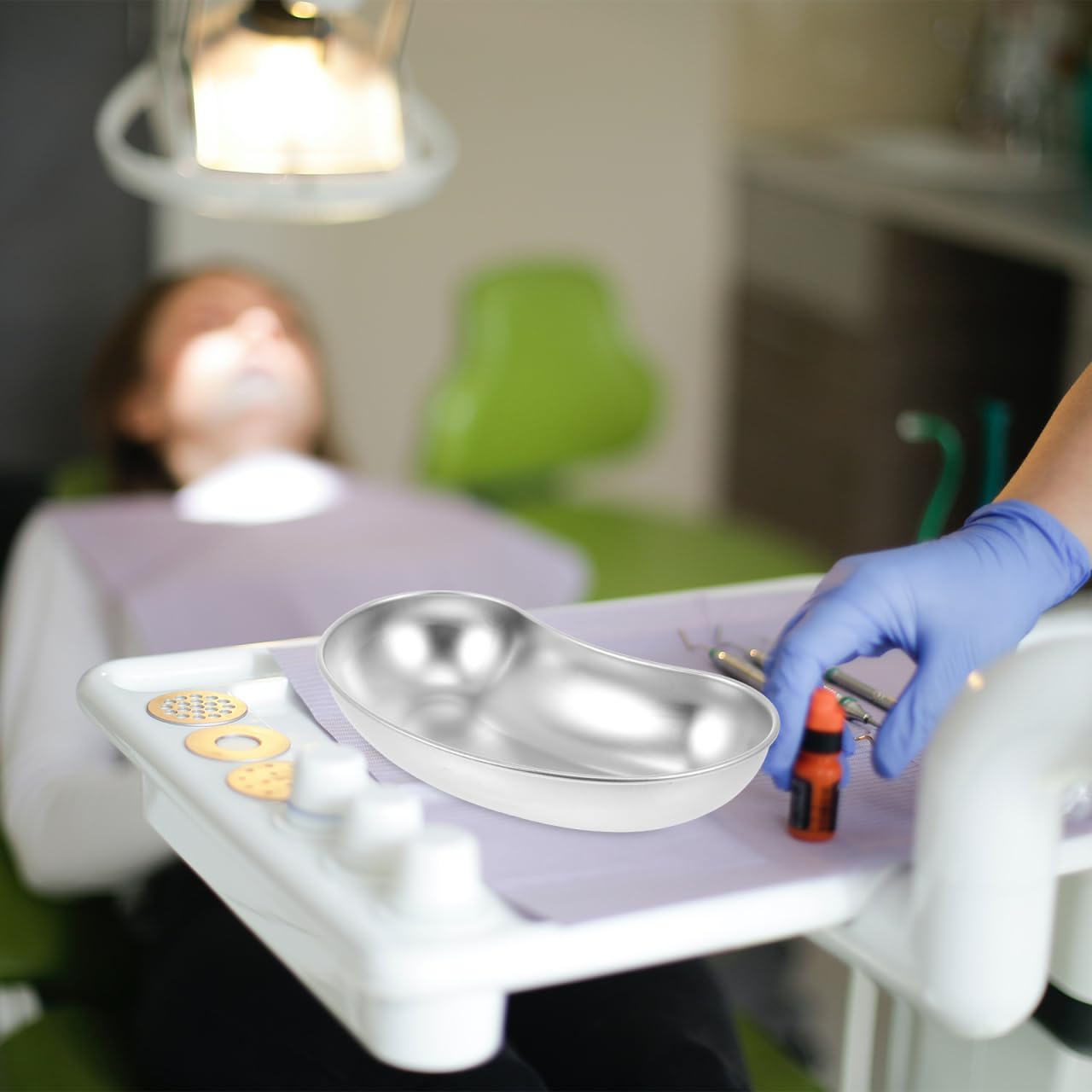 iplusmile Bandeja de Riñón de Acero Inoxidable 19.5cm - Riñonera Médica Profesional para Instrumental Laboratorio