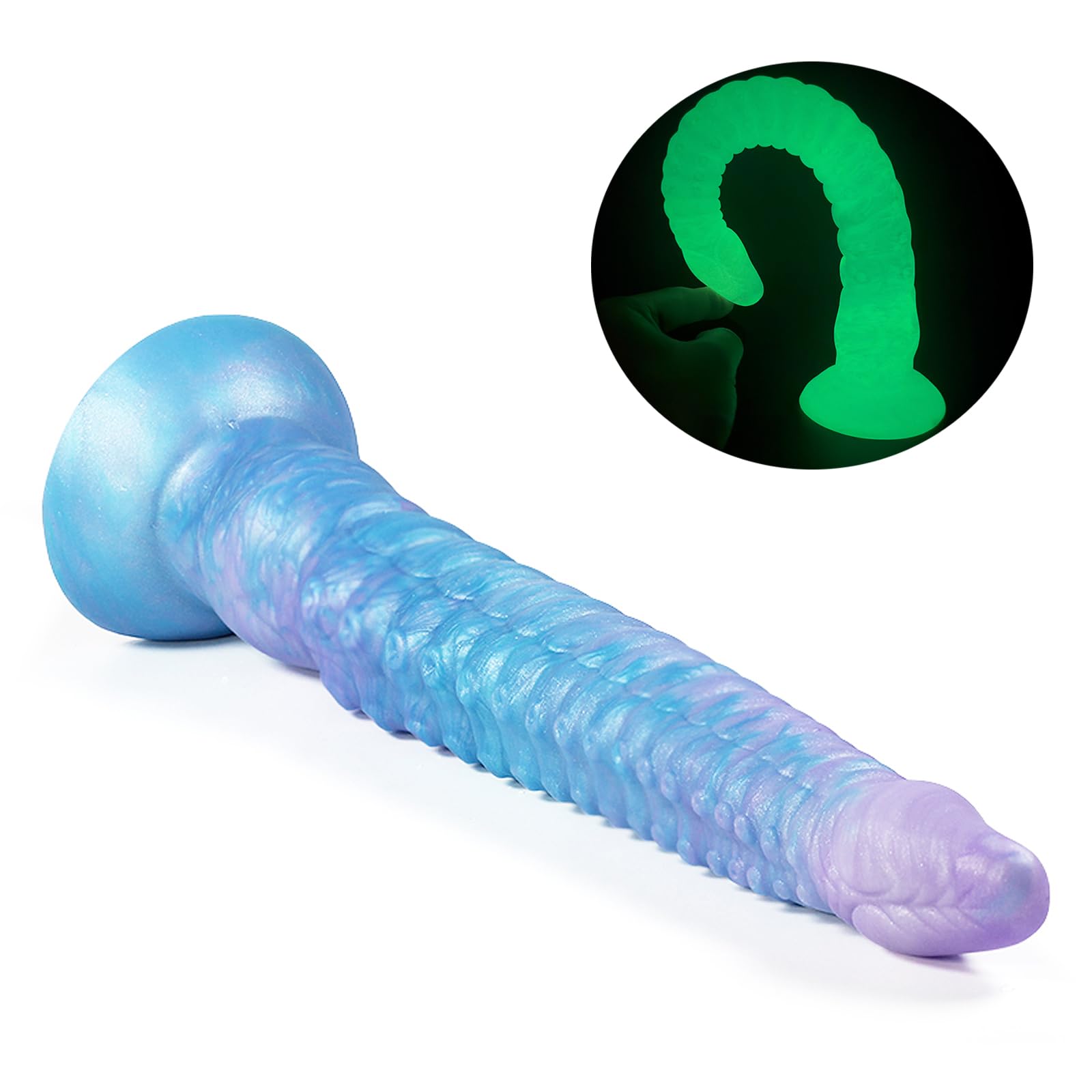 12inch Long Anal Dildo Realistic Tentacle Dildo with Suction, Thin Silicone Dragon Dildos Octopus Anal Plug Adult Toys for Men Gay Couples