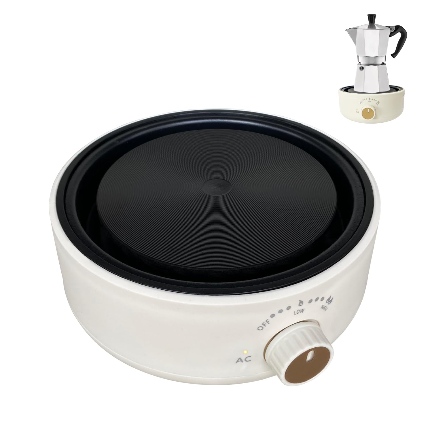 Mini Hot Plate,Small Electric Stove - 500w Hot Plate, low wattage, Single Burner, Perfect Size For Moka Pot, Melting Wax And More, Suitable For Kitchen, RV camping, Outdoor
