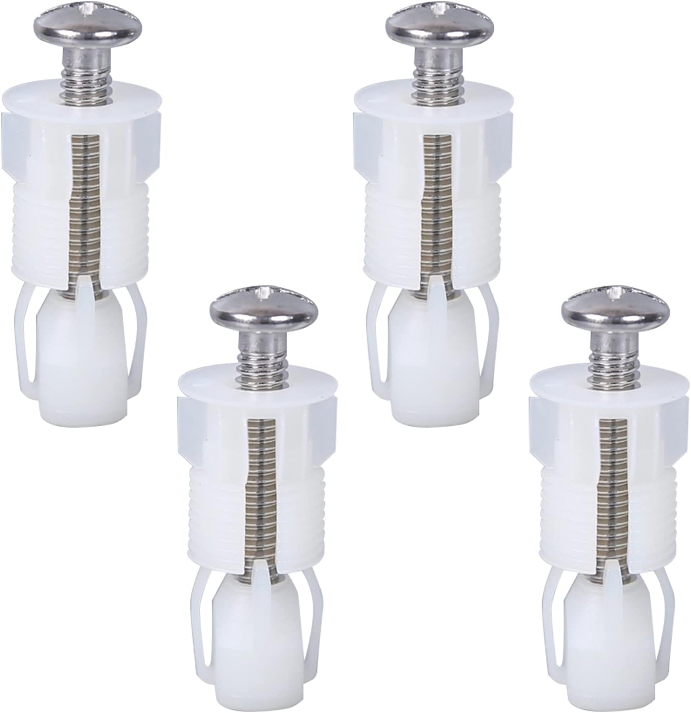 4 PCS Plastic Toilet Seat Screws, Expanding Screws Toilet Seat Hinge