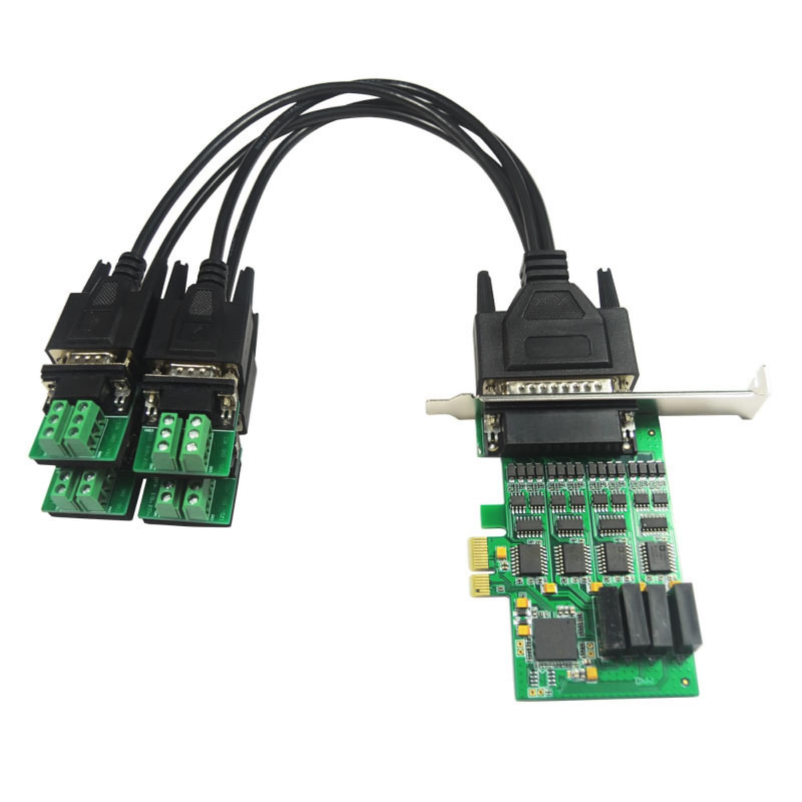 Scheda di espansione PCIe industriale a 4 porte RS485/RS422 Port Card PCIe Convertitore di espansione di gioco di sostituzione veloce trasferimento dati