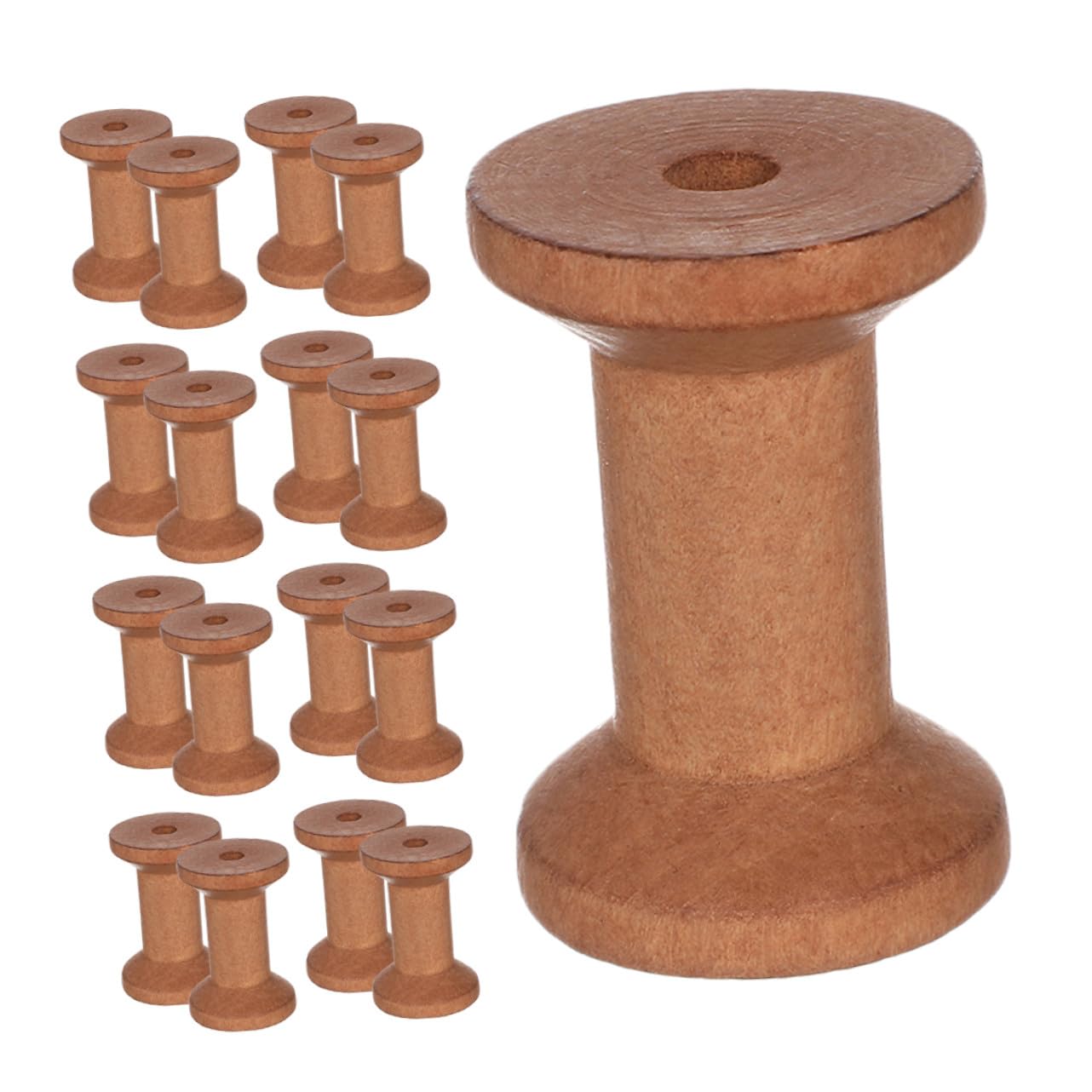 Bobines en bois solide et organisé lot de 25 porte-fils durables au design vintage épuré