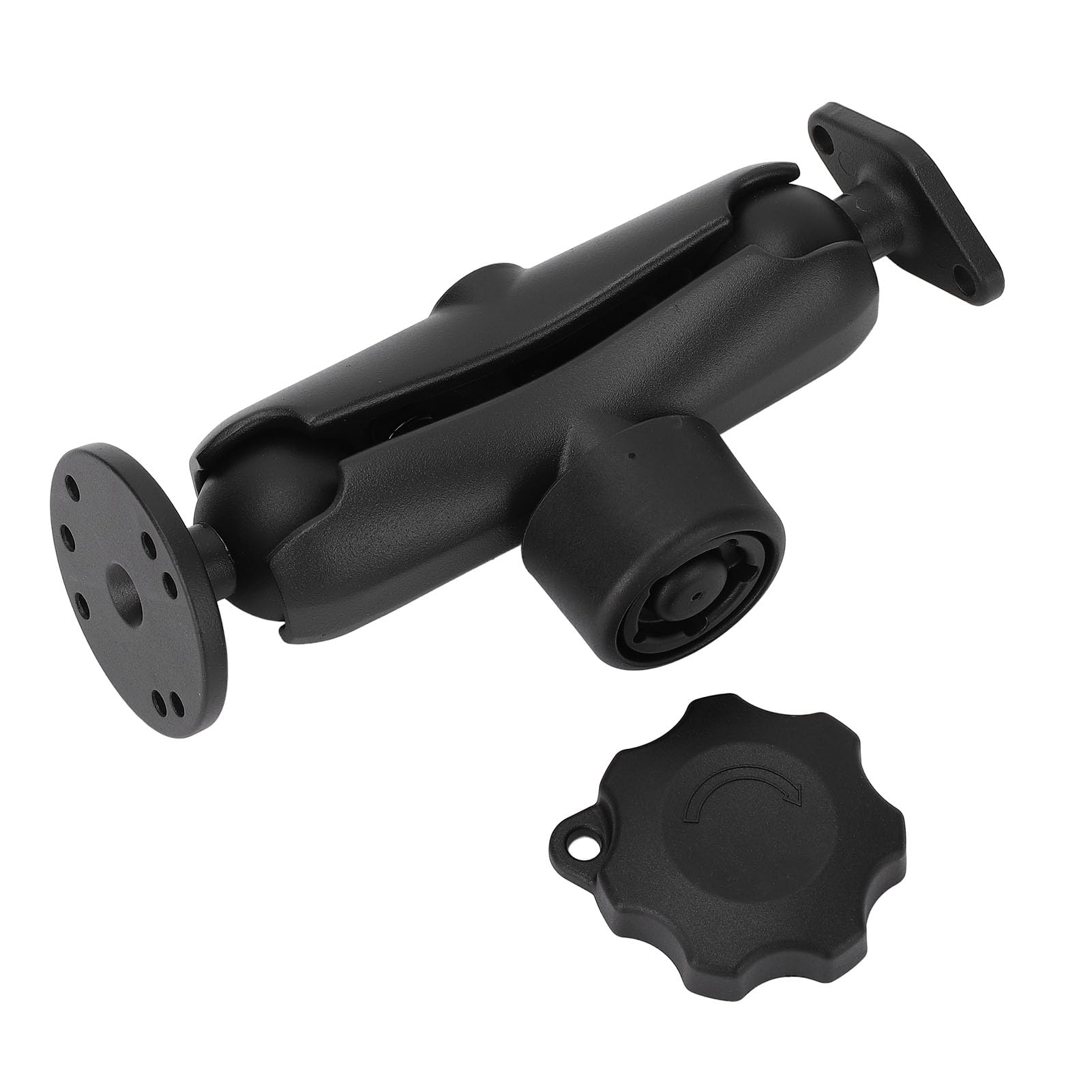 Brazo de Doble Zócalo de Aleación de Aluminio Antirrobo para Tabletas y Teléfonos con Adaptador de Bola de 1,5 Pulgadas: Solución Duradera de Montaje en Múltiples ángulos