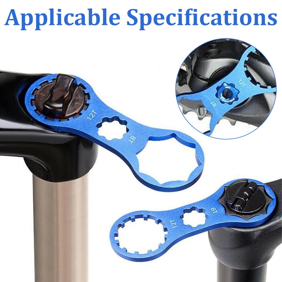 Clé Fourche ZOKJSW Double Tête Pour Suspensions SR Suntour XCR/RST – Alliage Alu T6, Compacte