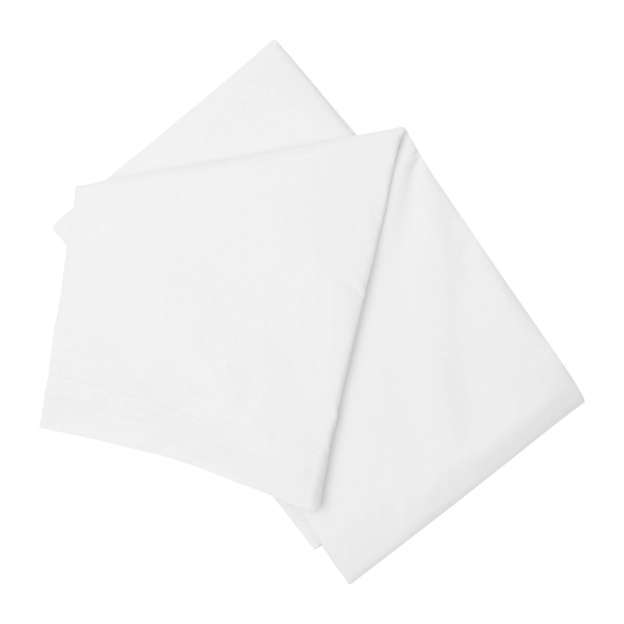 Belledorm King White Cotton Polyester Percale Flat Sheet - 200 Thread Count Easy Care