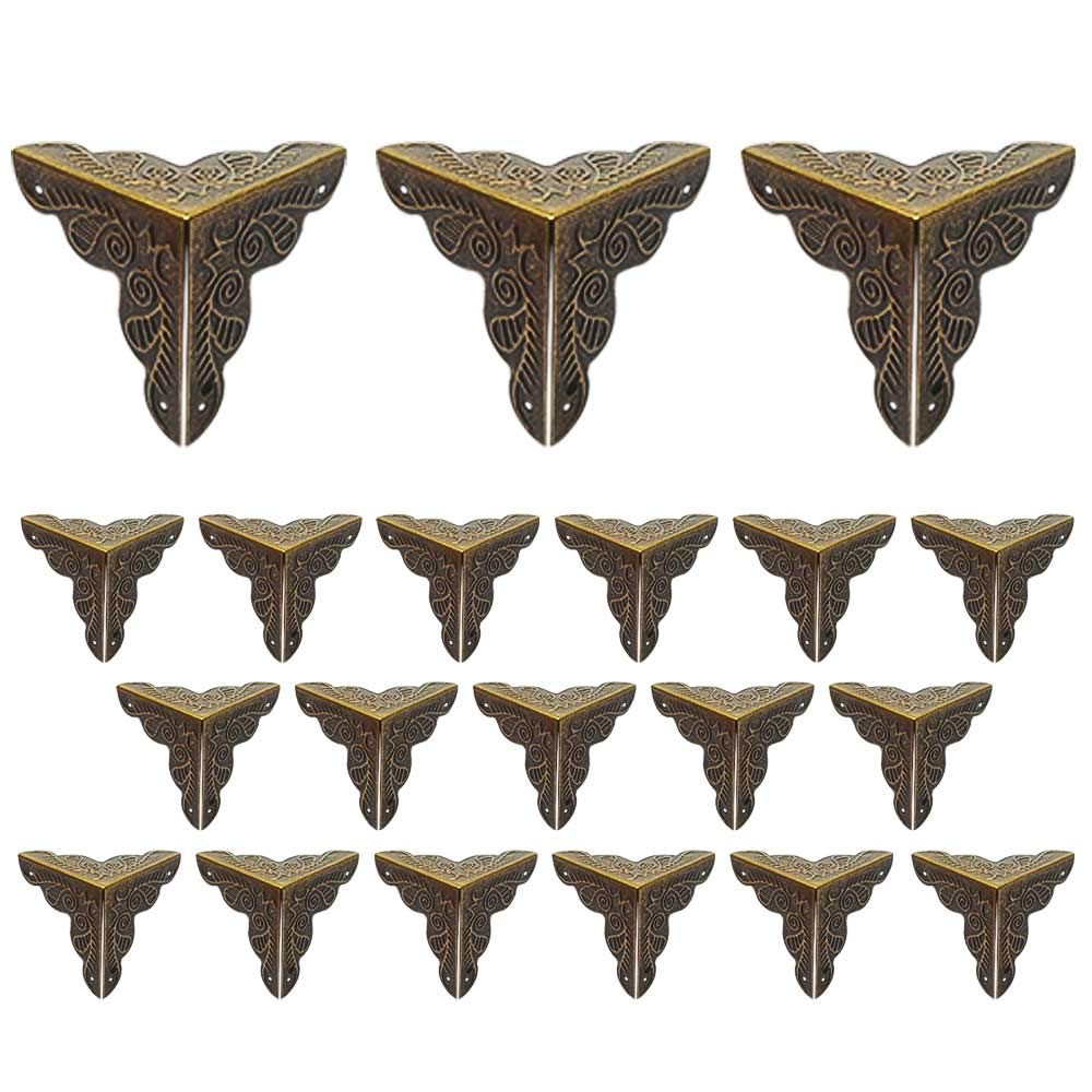 Buy LUCY WEI 20pcs Box Corner Protectors, Metal Corner for Wooden Box