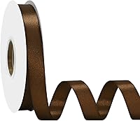 Vista 102 de Cinta de satén rosa polvoriento de doble cara, 3/8 pulgadas x 50 yardas, cintas de poliéster rosa polvoriento para envolver regalos, cinta de tela