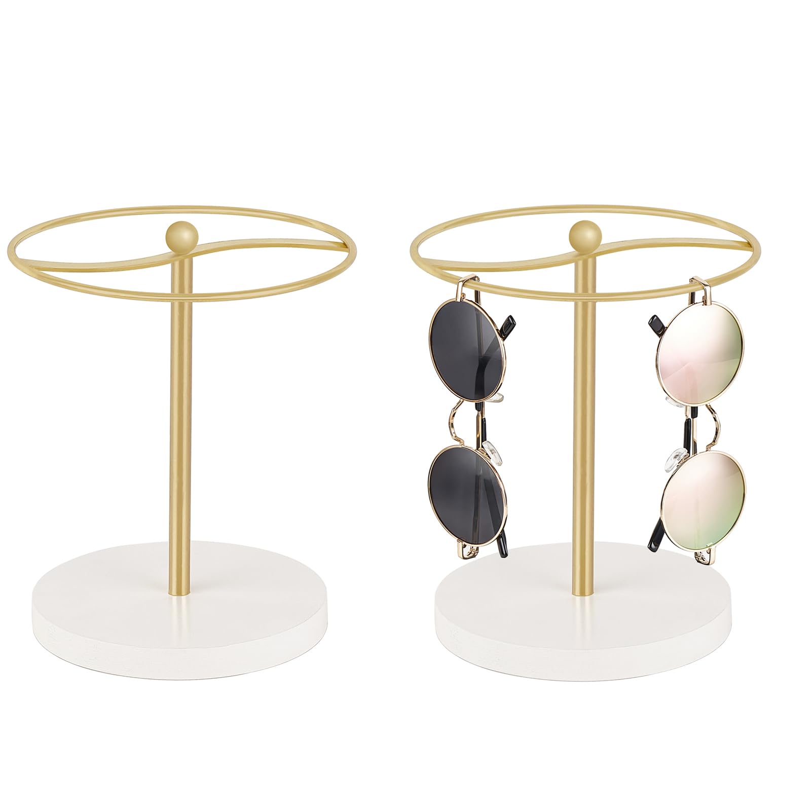 Mkono Sunglasses Organizer, Metal Glass Holder Storage Stand Display 2 Pack