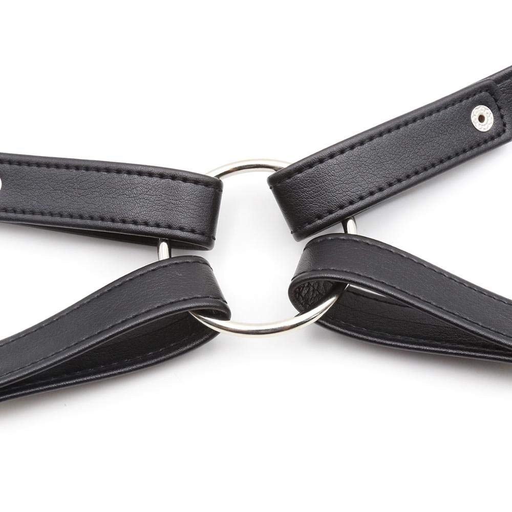 Men's Black Chest Harness Strap - Erotic Roleplay Costumes Chest Harness Faux Leather Bondage - Shoulder Harness Belt - Chest Punk Gothic Harness - Cosplay Clubwear Costume