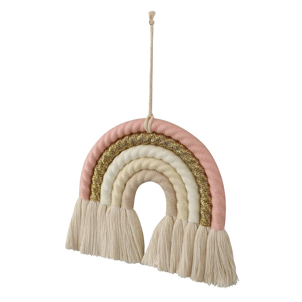 Arazzo Macramè Arcobaleno - Decorazione Boho Per Camera Dei Bambini O Casa, Realizzato A Mano - Foto 7