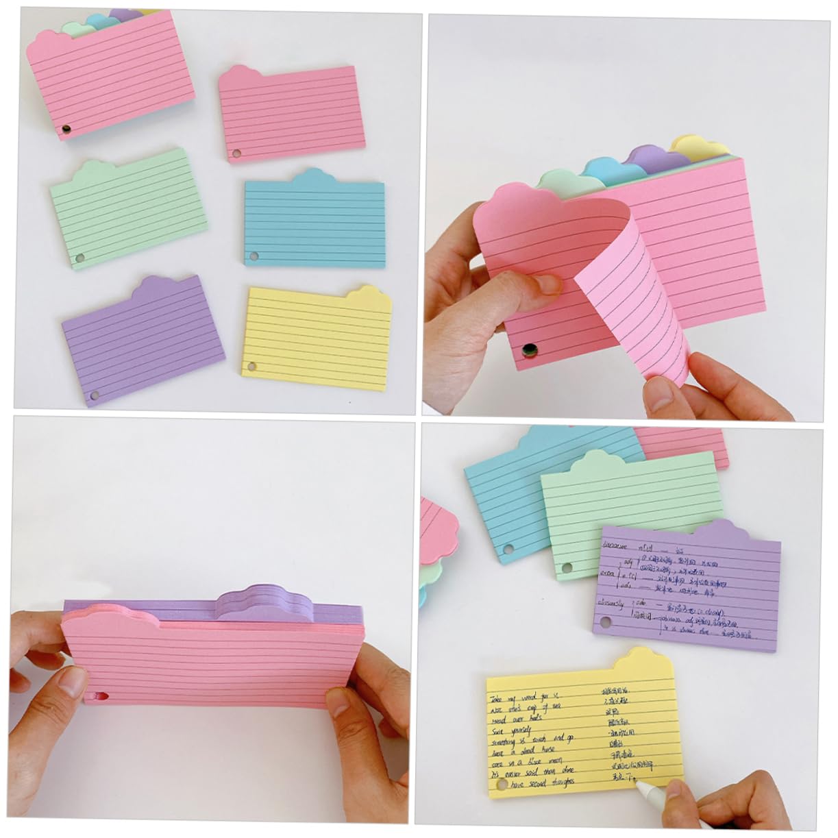 Gadpiparty 5 Sätze Vokabelheft Aus Notizpapier Karteikarten Mit Farbig Flashcard Lernen Revision Registerkarten Ungefüttert Wolke Lernkarten Grundlagen Des Studiums Wortkarten 125 Blätter * 5