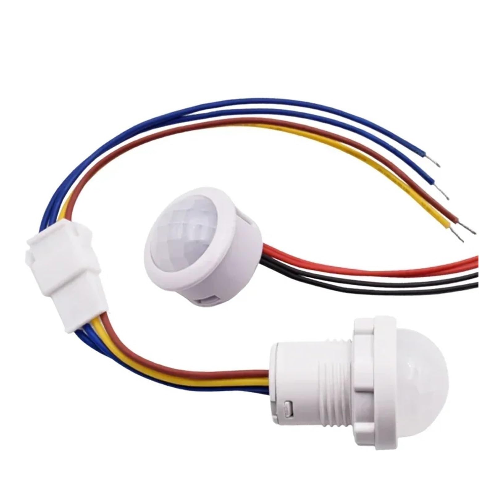 Wtukmo 5/10pcs Pir Infrared Motion Automatic Light Sensor IR Detector Switch 12V 24V DC 110V 220V AC Human Body Induction Night Lamp(5pcs 9-60VDC)