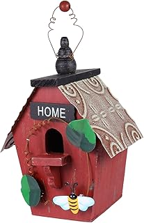 Yardwe Wooden Bird House Bee Hive Decor Wooden Bird Feeder Outdoor Bird Cage Mini Bird House Resting Place Birds Bird Nesting Box Bird Nest Decoration Bird Cage Decoration Hanging Pendant