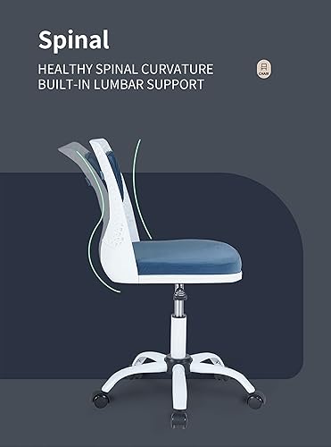 Miniatura 6 de BURENMTO Silla de oficina, silla de oficina ergonómica con soporte lumbar ajustable, altura ajustable (17.0-20.8 pulgadas, silla de escritorio de