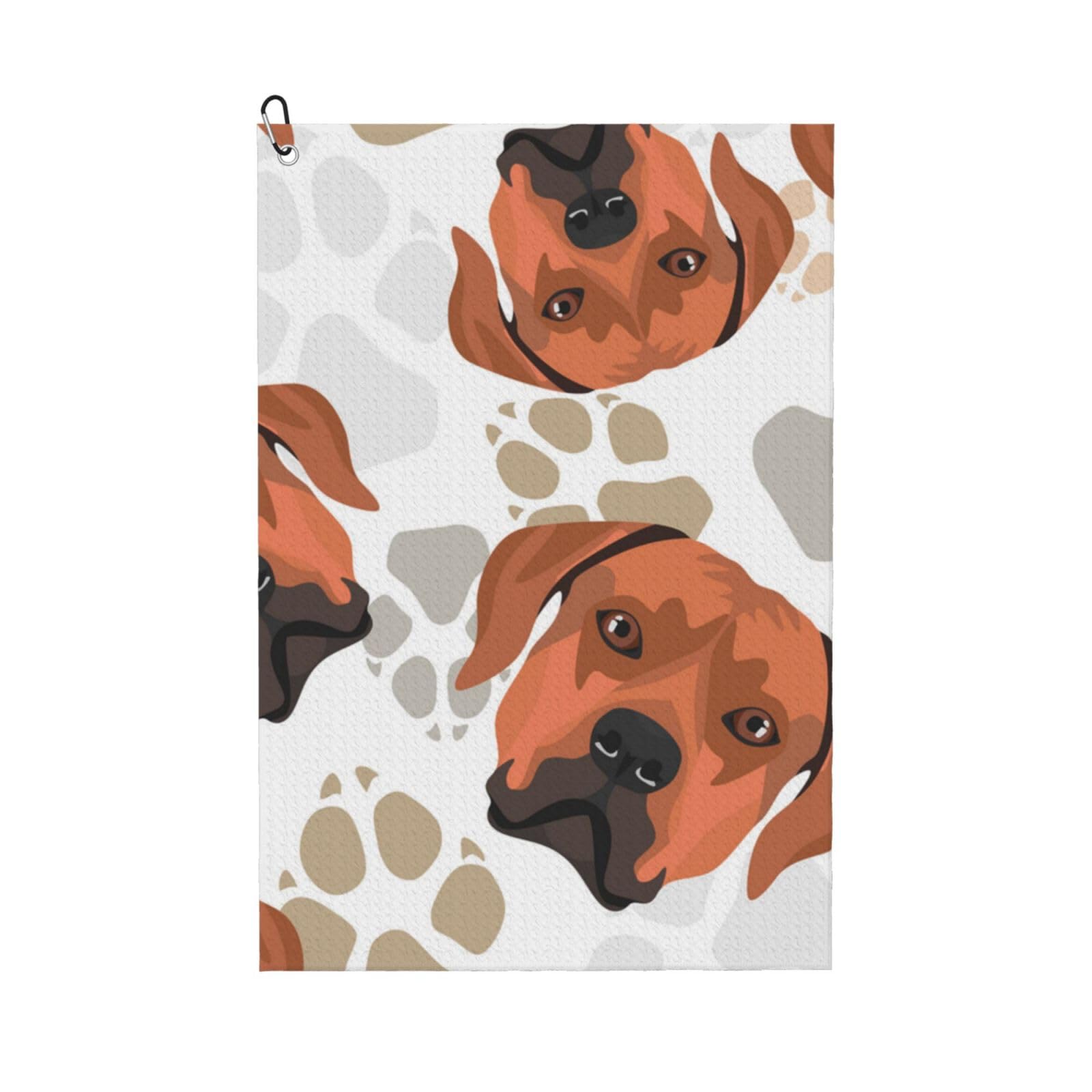 Hnnkloy Rhodesian Ridgeback With Love, 16x24 in Portable Waffle Golf Towels with Carabiner Clip for Golf Bag