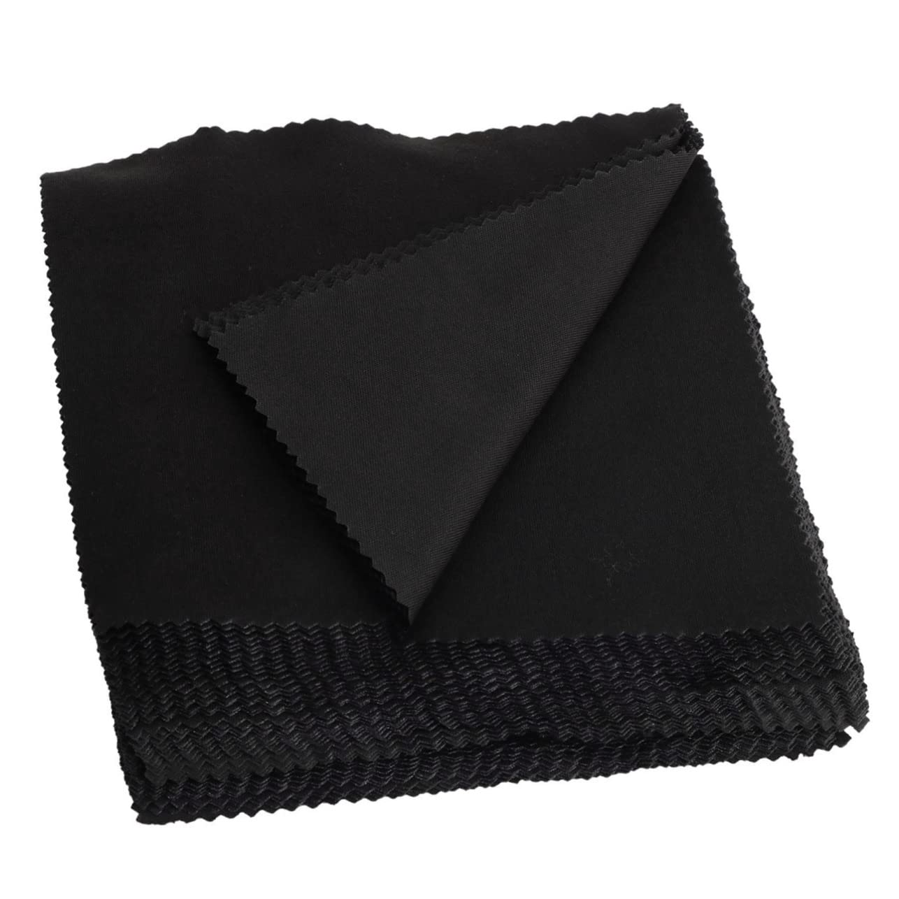 Panno per Pulizia Occhiali in Microfibra Nero, 100 Pezzi | Riutilizzabili e Morbidi, per Lenti e Superfici Delicate, Adatti anche Schermo