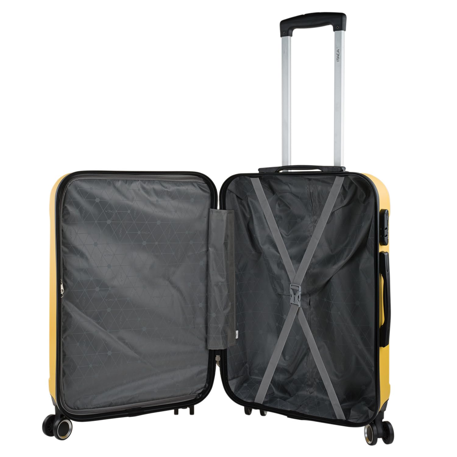 ITACA - Maleta Mediana con 4 Ruedas Giratorias para Viajes Largos Tipo Trolley Ideal como Maletas de Viaje Grandes 23 Kilos y Maleta Viaje Mediana Resistentes, Amarillo — view 9