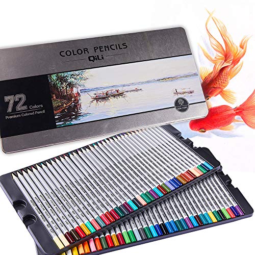 72 Professional Colored Pencils,Soft Core, Art Coloring Drawing Pencils for Adult