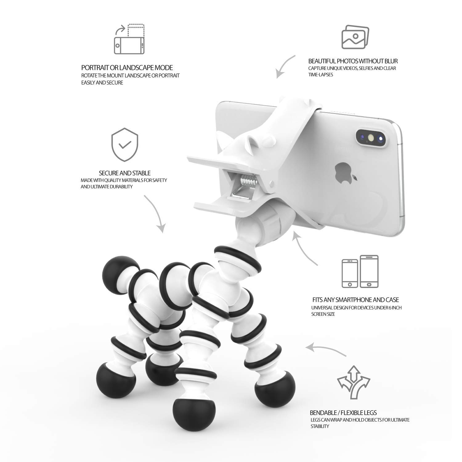 Multi-Flex Smartphone Grip Mount, Black