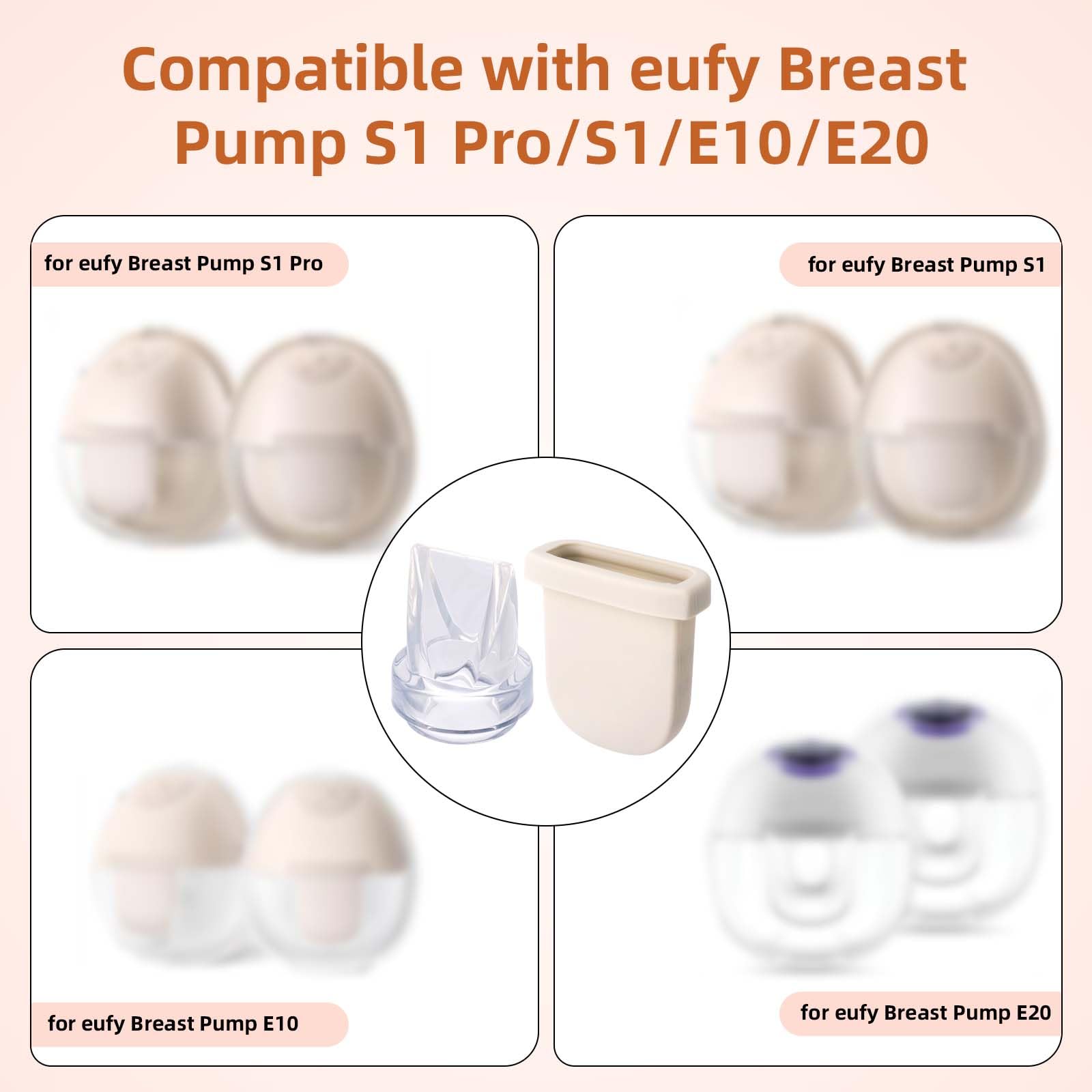 6pcs Breast Pump Parts for eufy Silicone Diaphragms & Duckbill Valves Wearable Breast Pump Replacement Accessories Compatible with eufy S1 Pro/S1/E10/E20 - Image 2