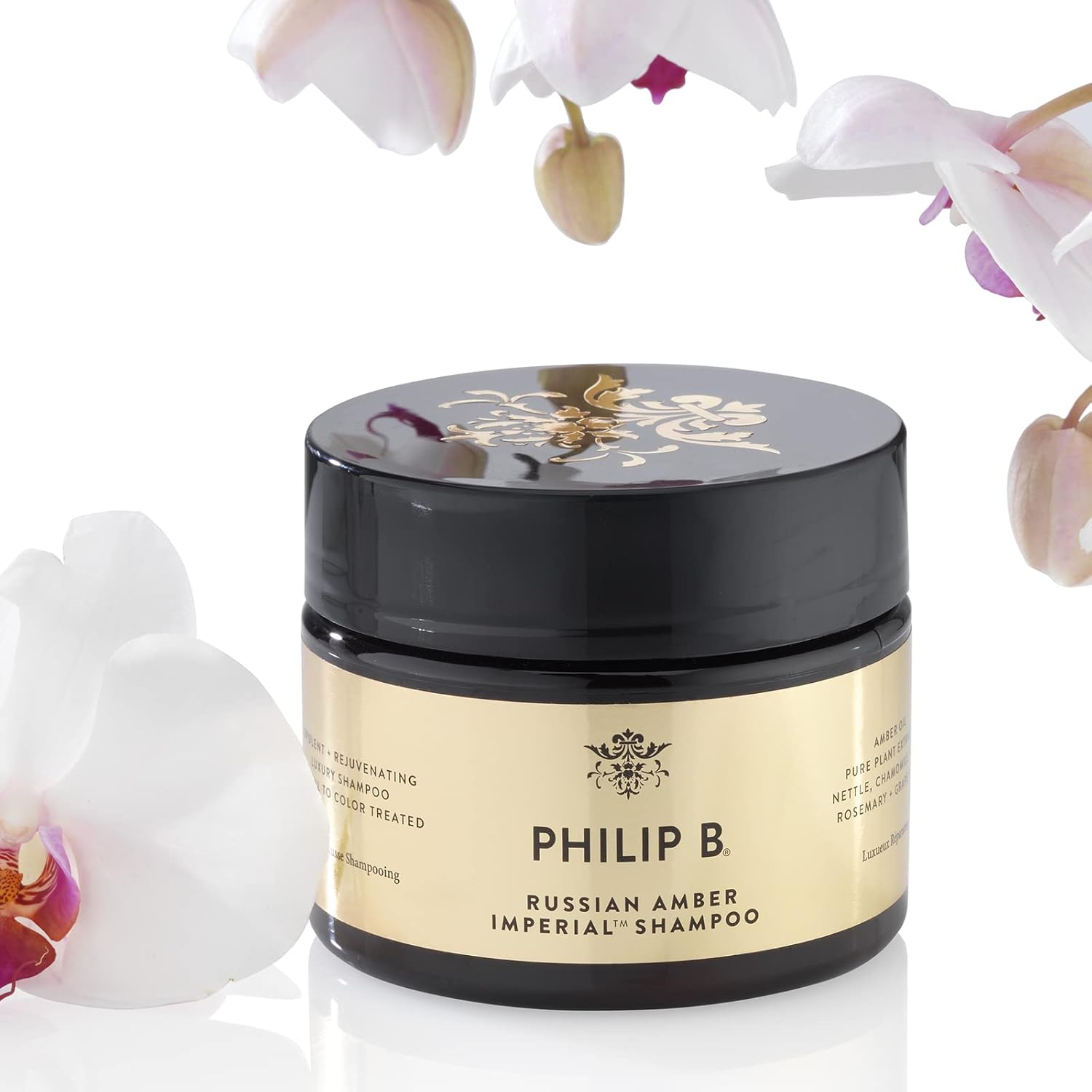 PHILIP B Russian Amber Imperial Shampoo, 12 fl. oz. (355 ml) - Color-Protective Cleanser Restores Frizzy Over-Processed Hair for Weightless Hydration