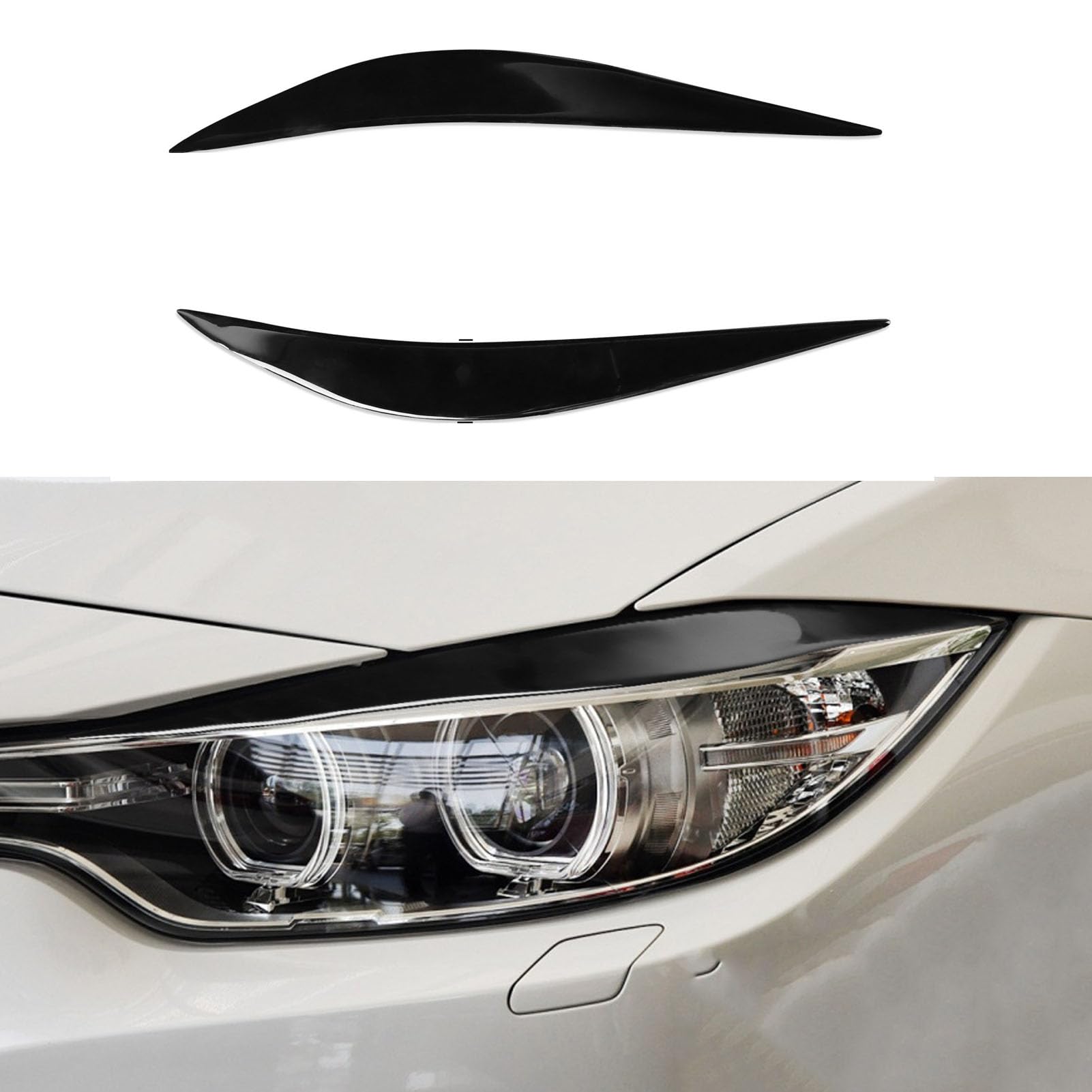 Cejas para Faros, Compatible con BMW M3 M4 F80 F82 F83 F32 F33 F36 4 Series, recambios para automóviles,Carbon Fibre