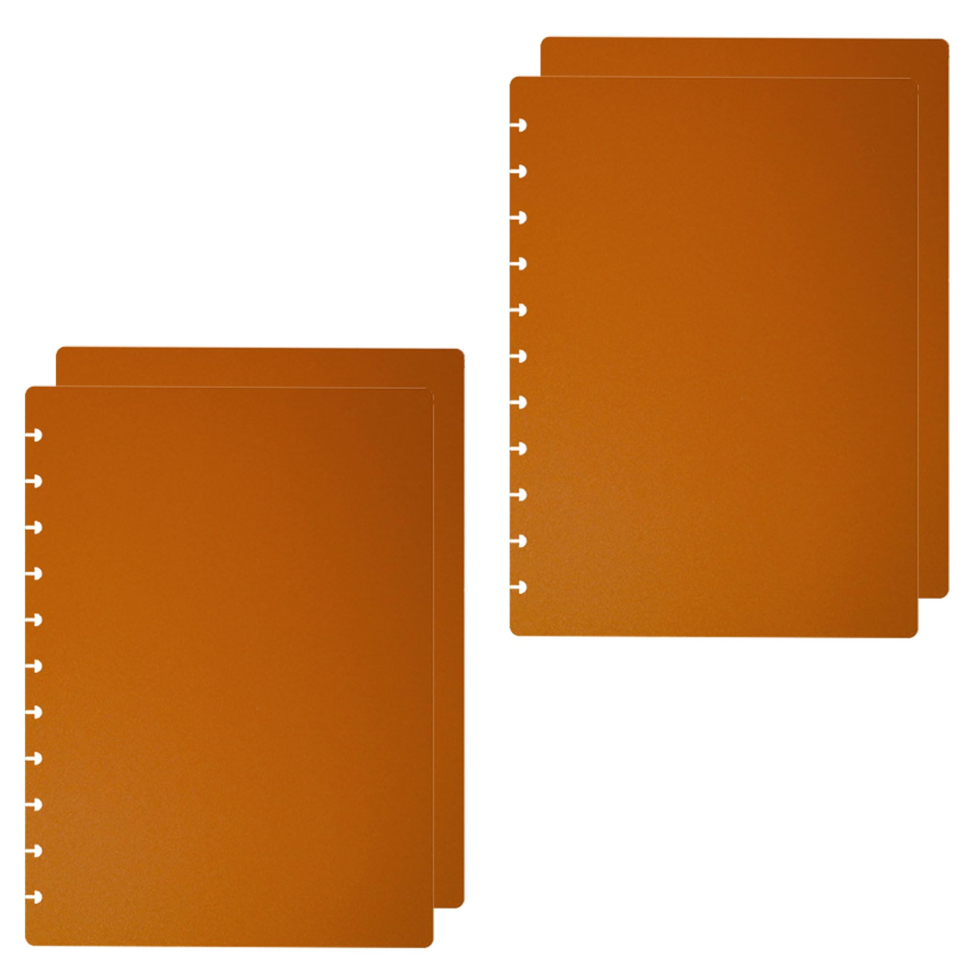 ITSYHPRO 2 Set A4 Discbound Notebook Covers DIY Disc Planner Candy Colors Compatible for Notebook and Planner(Brown,A4)