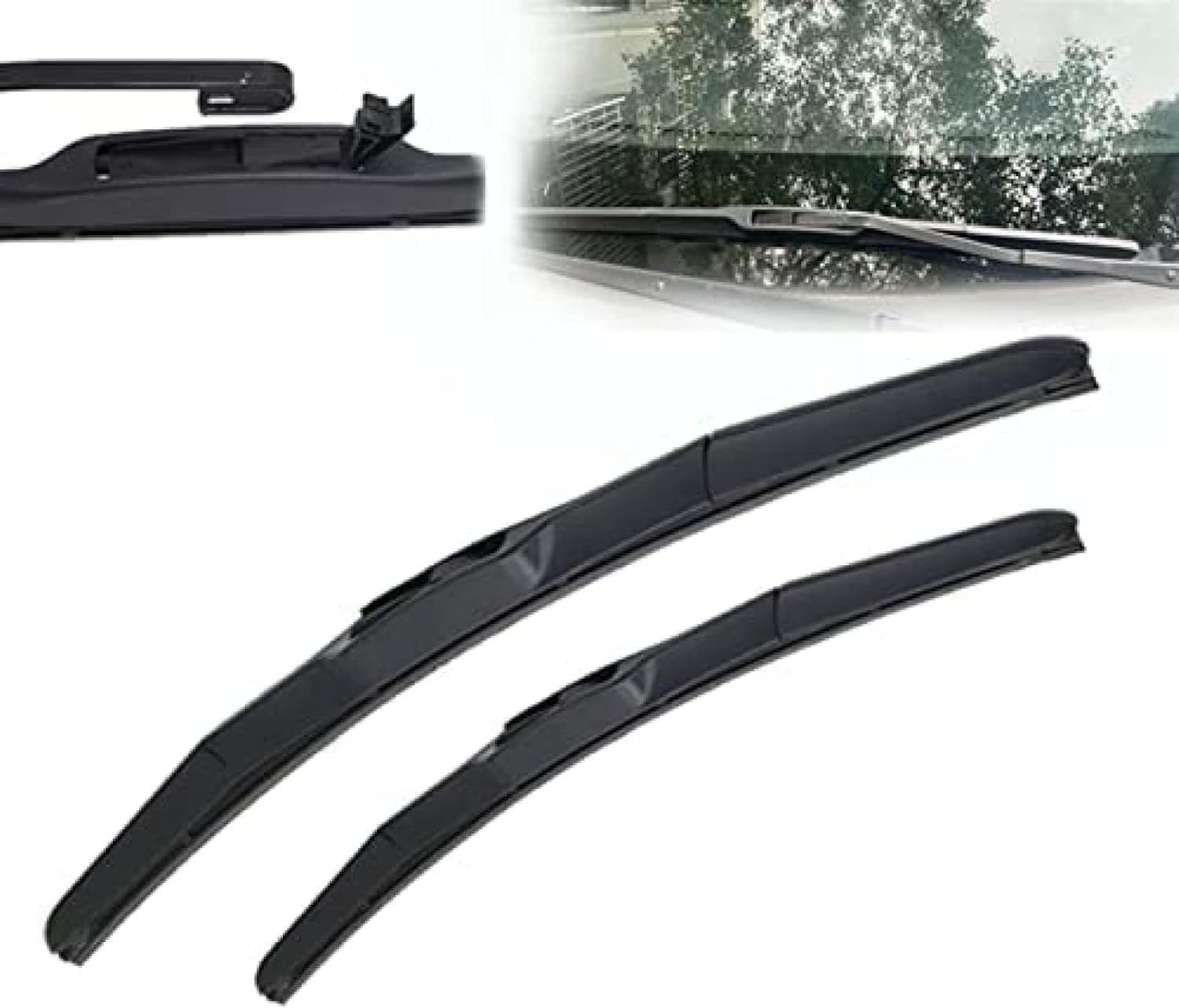 RESKIU Car Front Windshield Wiper Blade Set Replacement for Toyota Camry XV30 30 2004 2005 2006, All Season Windscreen Wipers Quiet Easy Installation