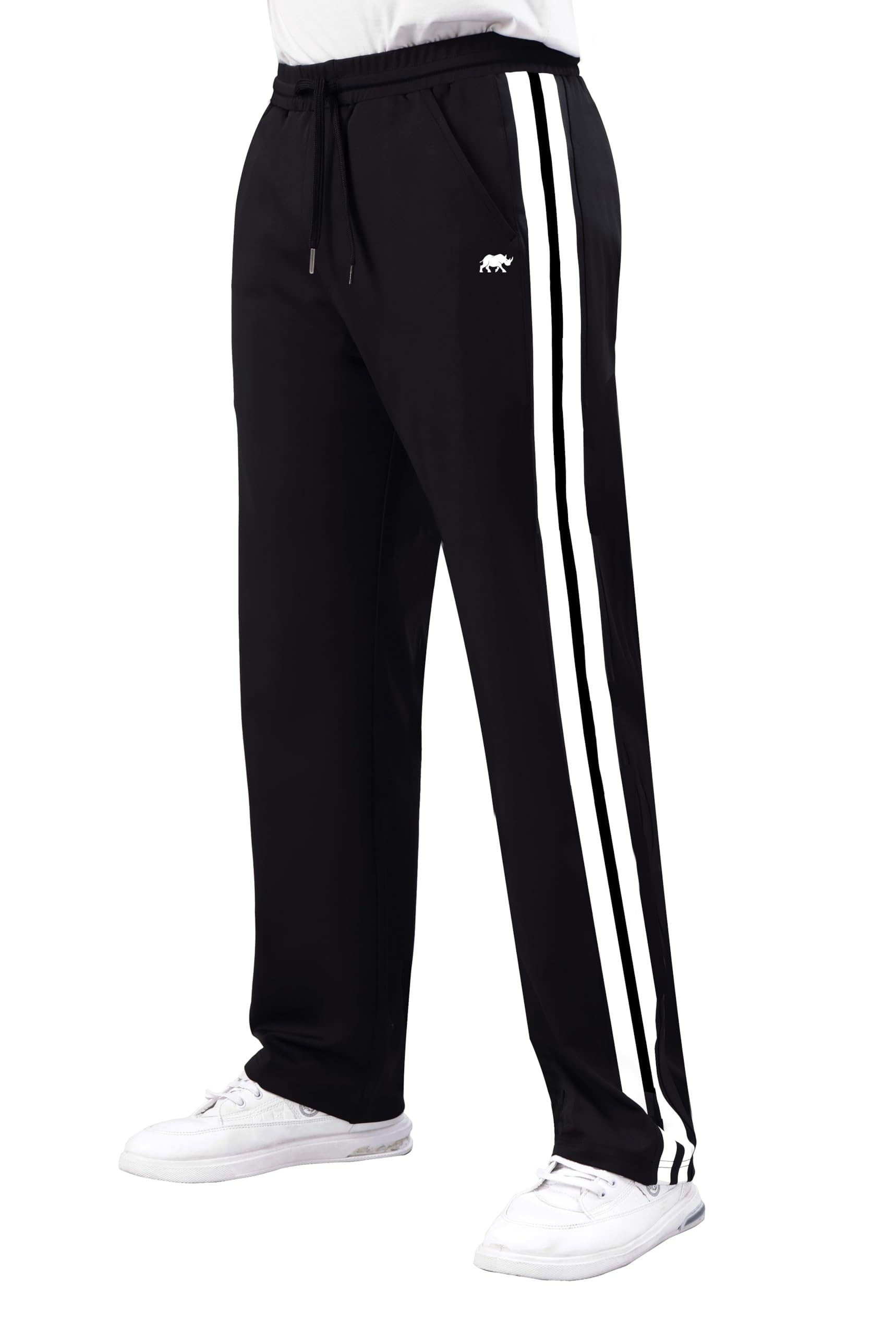RynoGear Relaxed Fit Track Pants for Men Black2 - Image 1