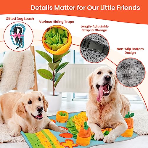 HOMAGICO Tapete De Snuffle Para Cães 32''X20'' Tapete De Snuffle Para Cães Grandes Com Coleira G