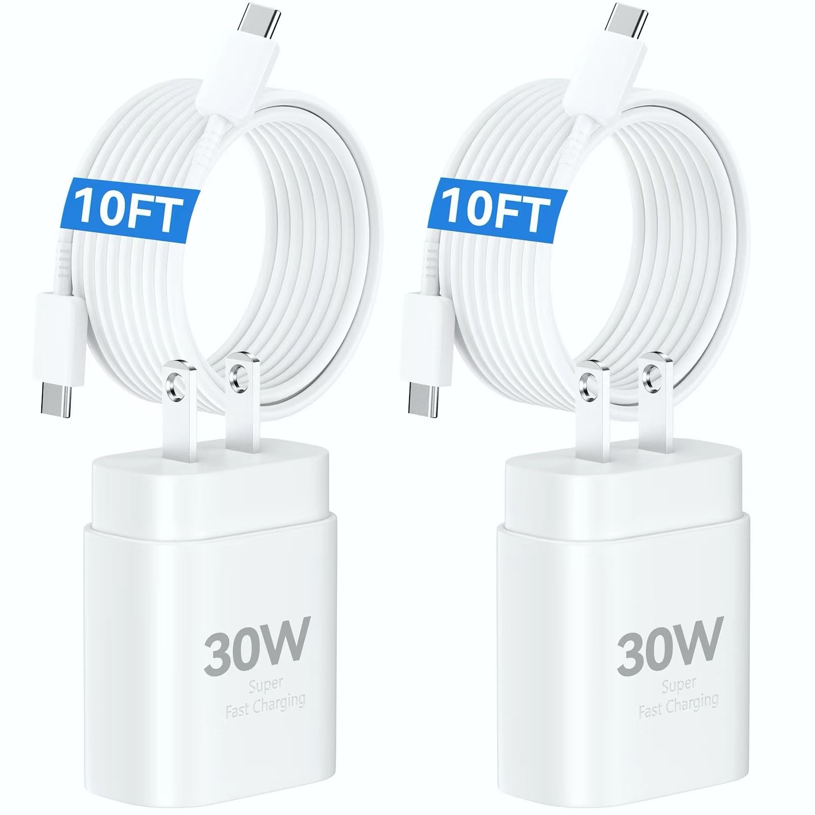 30W for iPhone 15 Pro Max Charger Fast Charging, 10FT Long USB C Charger Cord Fast Charging Cable Android Phone Charger Block for iPhone 15/15 Pro/15 Pro max/15 Plus, iPad Pro/Air, Samsung Galaxy S24