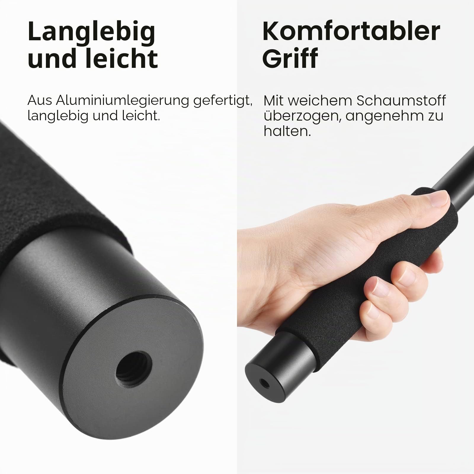 Andoer Ausziehbarer Mikrofonarm mit 6 Abschnitten – Galgen aus Aluminiumlegierung für Mikrofon-Schrauben und 1/4-Zoll-Gewinde mit Schaumstoffschlössern, Drehschlössern, verstellbare Länge