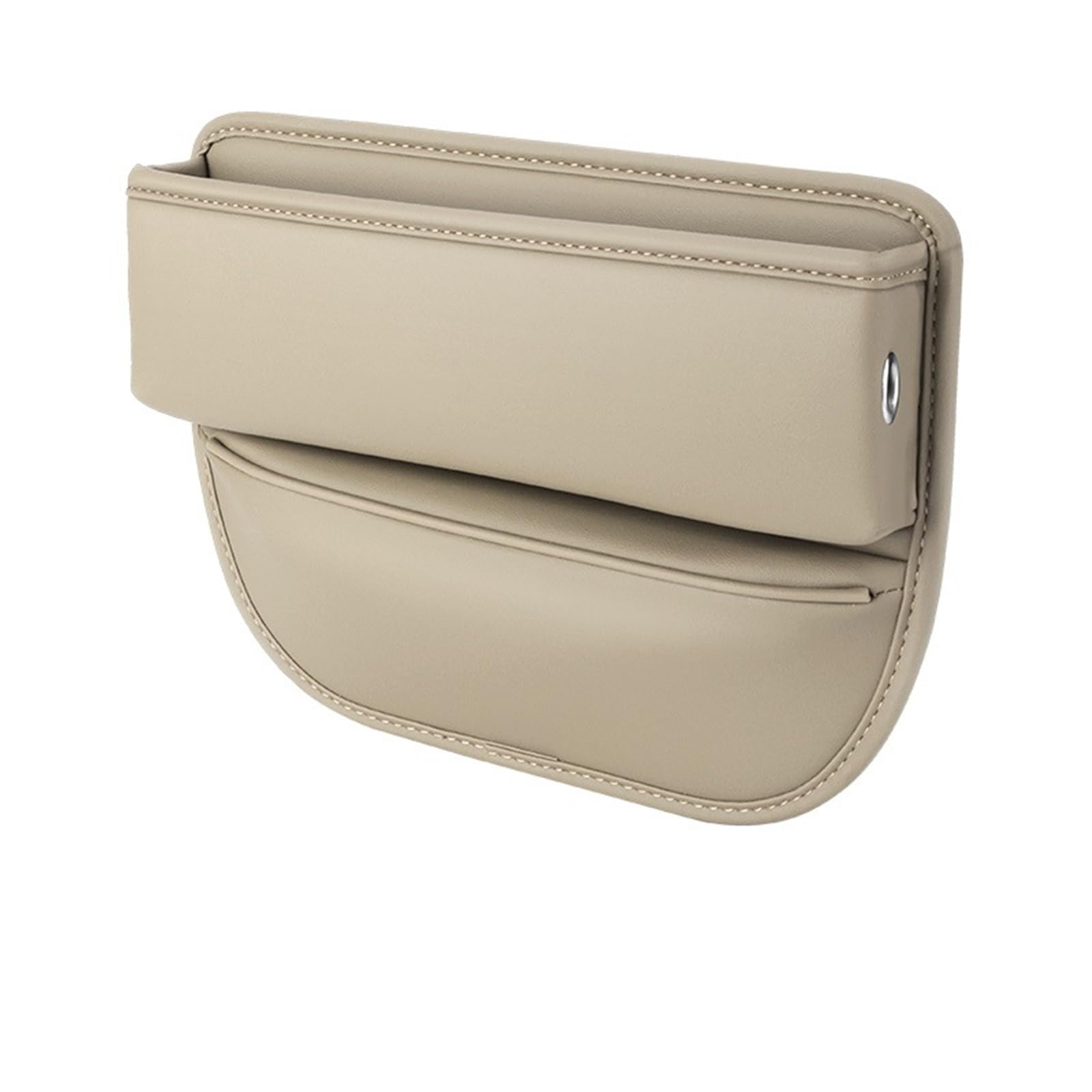 DASJKDI 1PC Leather Car Organizer Box Seat Slit Gap Pocket Multifunctional Driver Storage Holder Auto for car(Beige-1pc)