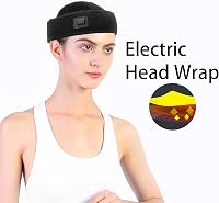 Yosoo Health Gear Elektromos Fejpánt 3 Hőfokozattal - USB Fűthető Fejfedő Migrén és Fejfájás Enyhítésére - Állítható Nyakpánt Hőterápiához 2