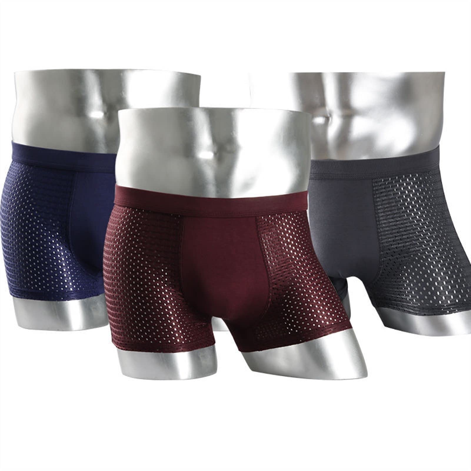 ABCBCAABCBCA 2pcs /lot 8XL Large Size Men's Mesh Panties Man Underwhere Boxer Shorts Men Underwear Pantie Underpant (Color : 3PCS QH-Z26, Size : 7XL)
