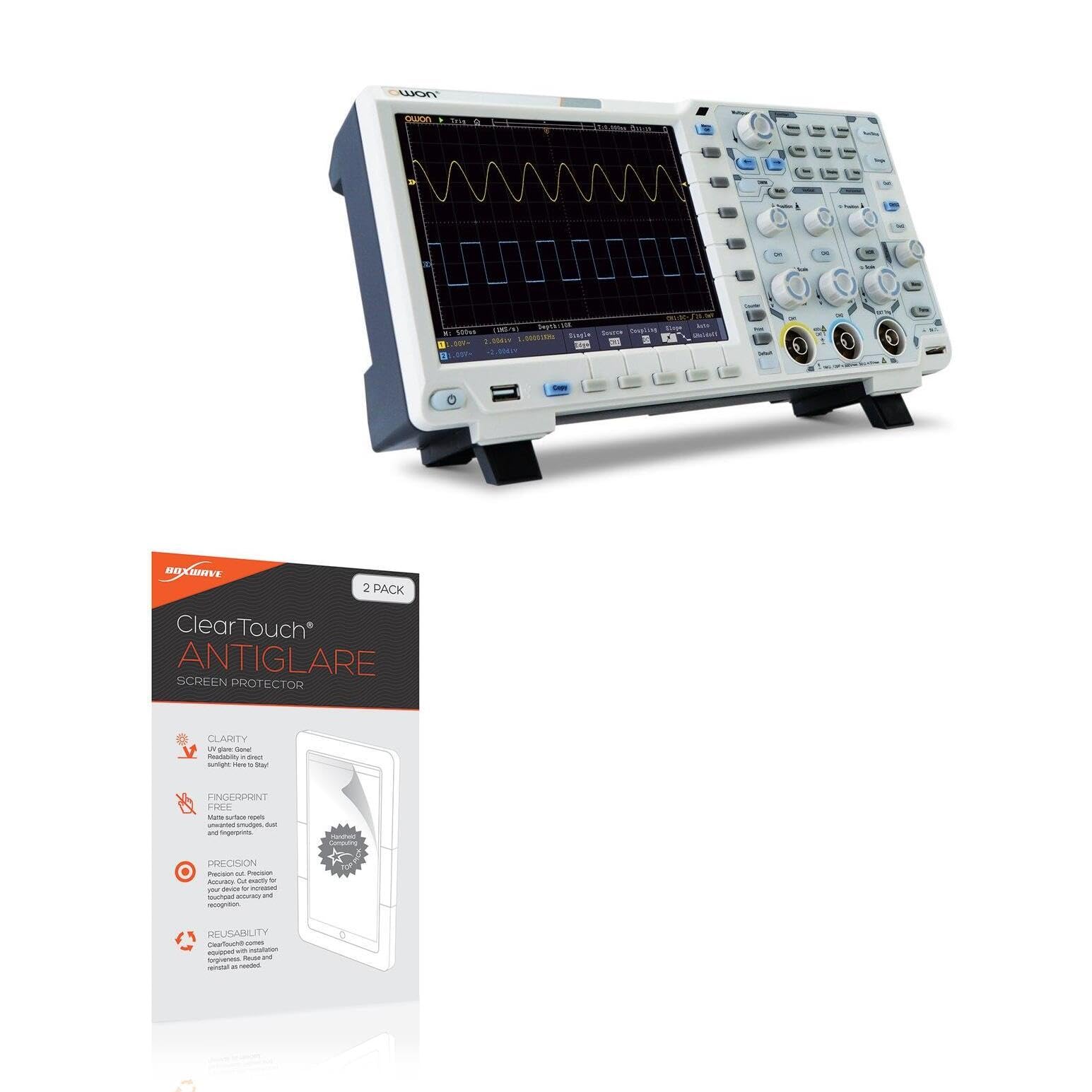 BoxWave Screen Protector Compatible with Owon FDS3202 - ClearTouch Anti-Glare (2-Pack), Anti-Fingerprint Matte Film Skin